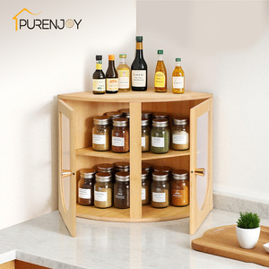 Fuzhou Jianhao Bamboo Bread Box Double Door Transparent <b>Acrylic</b> Kitchen <b>Storage</b> Cabinet For Bread And Bakery Items - Product Image 3