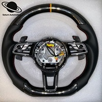 Volant en fibre de carbone pour Porsche 981 991 992 718 918 Macan Panamera 971 Cayenne Taycan Boxster Cayman GT