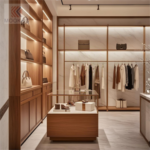 Fashion Design Custom High-End Modern Clothes Shop Display <strong>Clothing</strong> <strong>Wooden</strong> <strong>Clothing</strong> Display <strong>Rack</strong> for Clothes Store - Product Image 3