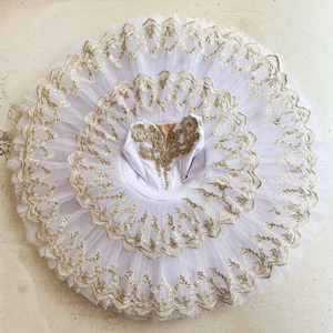 Falda de Ballet Profesional para Niñas, Diseño Favorito para Danza, Disfraz de Bella Durmiente, Tutú de Lago de los Cisnes, Chifón - Product Image 5