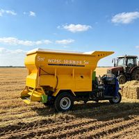 Mélangeur TMR à trois roues de 5 m³ pour usage agricole, véhicule autopropulsé, mélangeur de fourrage, distributeur pour bovins et ovins