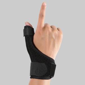 Finger Splint Thumb Sleeve para mano izquierda o derecha <span class=keywords><strong>Neopreno</strong></span> Transpirable Soporte fijo <span class=keywords><strong>con</strong></span> correa para la muñeca Sport Finger Guard Brace - Product Image 2