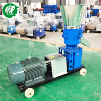 Nouvelle machine à granulés d'aliments pour animaux électrique 220V en acier au carbone pour paille et herbe mélangées |   Utilisation agricole, haute productivité, capacité de 90-150 kg/h, 2 ans