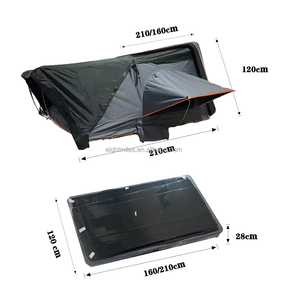 UV Resistant Waterproof 2-3 Person Roof Top Tent Car Rooftop Tent ABS Clamshell Hard Top Roof Tent for 4x4 Camping - Product Image 1