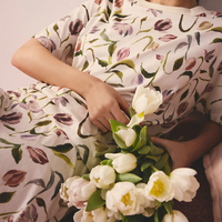 Ensemble pyjama court pour femme Beefey, imprimé floral, manches courtes, doux, confortable, respirant, en bambou, vêtements de nuit pour femme