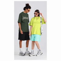 Camisetas Personalizadas para Hombre, 240 g/m², Algodón Grueso, Estampado Puff, Bordado Frontal, Estilo Urbano, Camiseta Blanca Oversize