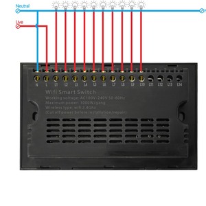 Interruptor táctil inteligente Zigbee 147, interruptores de luz de pared eléctricos para el hogar de 4/5/6/8/10Gang, Control remoto por voz de Alexa Google Home - Product Image 6