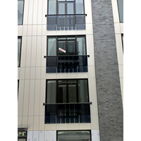 Balustre en verre trempé design moderne pour intérieur, 10-12 mm, avec support en acier pour garde-corps de balcon BOSI BI-B003