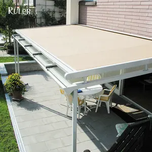 Harga Pabrik Awning Naungan Matahari Luar Ruangan Tenda Konservatif Bermotor untuk Balkon