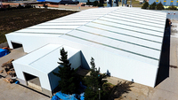 Maison préfabriquée légère 25x25 m, construction rustique, structure en acier, kits barndominium, centre commercial en acier, construction d'une grange en métal