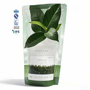Custom Powdered Green Tea <b>Pouches</b> Packaging <b>Food</b> Stand up Plastic Bags <b>Reusable</b> Ziplock Mylar Bags With Window - Product Image 3