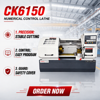 Tour CNC horizontal CK6150, portée de coupe 500 mm, centre de tournage de précision pour usine