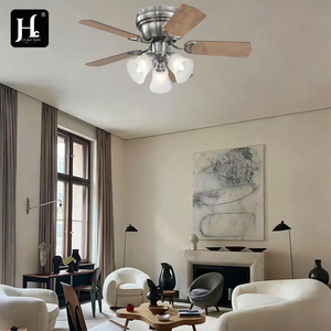 Ventilador de techo con luz, muy vendido, con 6 aspas de fibra de densidad media, decorativo, con motor de CA y kit de luz. - Product Image 5