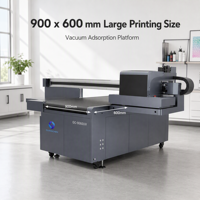 Imprimante à plat UV Gc9060 900*600mm, machine d'impression numérique UV avec CMYK LC LM Blanc Vernis pour impression industrielle