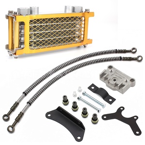 Motorcycle Accessories 4-Layer Oil <b>Cooler</b> Universal Kit M10 Screw Side Cover Oil Line Bracket Spacer Combo - Product Image 4