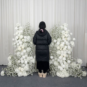 Fleurs artificielles réalistes en soie, gypsophile blanc et roses, pour arche de mariage, kit floral de décoration de fond - Product Image 2