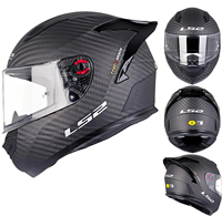 LS2FF801 Certifié ECE/DOT authentique Casque en fibre de carbone ultra léger, casque intégral pour moto, certification