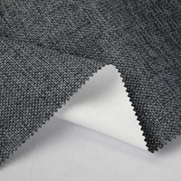 100% Polyester Lin Look Rideau Tissu Blackout Enduit avec Retardateur de Flamme Tissé Teint Motif Uni Rouleau Emballage