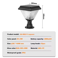 Lampe solaire d'extérieur Shingel IP65 étanche à LED pour poteau de portail de jardin avec corps en plastique pour usage domestique