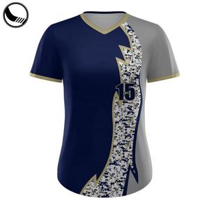 Uniforme de Béisbol Personalizado para Mujer, Ropa de Béisbol y Softbol, Camisetas y Tops, Impresión por Sublimación Digital, Color Personalizado, Unisex - Product Image 1