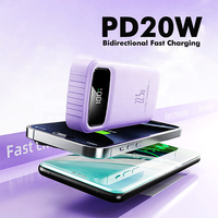 Batteries externes haute capacité 20000mAh, charge rapide 22.5W PD 20W, 4 câbles intégrés, sortie USB-C, batterie externe avec écran LED