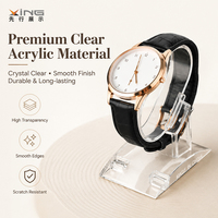 Support de Présentation de Montres Autonome en Acrylique, Résistant aux Chocs, à Base Stable, au Design Moderne, pour la Vitrine de Montres-bracelets - Vente en Gros