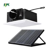 Ventilation tubulaire 40W à énergie solaire silencieuse pour salle de bain, ventilateur d'évacuation d'air de plafond pour la maison