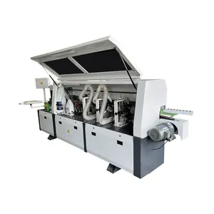 mdf pvc abs panel full automatic edge banding machine with pre-milling and corner trimming