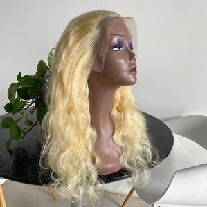 Body Wave-Peluca de cabello <span class=keywords><strong>humano</strong></span> rizado color rubio 613, 13x4/13x6, encaje 360, pelo <span class=keywords><strong>humano</strong></span> con rizos ombré y cutícula, encaje completo hd 613 virgen - Product Image 4