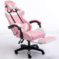Chaise de jeu ergonomique pivotante et inclinable en cuir PU personnalisable, à prix abordable, très vendue, avec coussin, pour e-sport et course automobile