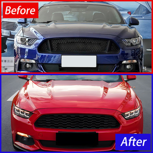 Cho Ford Mustang 2015 2017 <span class=keywords><strong>LED</strong></span> tự động đèn pha lắp ráp 100W năng động nhấp nháy 3 ống kính máy chiếu mới xe phía trước đèn phụ kiện - Product Image 4