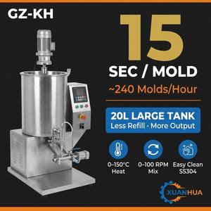 XUANHUA GZ-KH Machine semi-automatique haute précision pour le mélange de cosmétiques en gel, avec chauffage à l'huile thermique, capacité 20L, pour le verre et le rouge à lèvres - Product Image 5