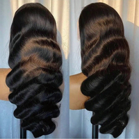 Perruque frontale HD sans colle en cheveux humains vierges vietnamiens naturels, ondulée, avec dentelle transparente pré-épilée pour femmes
