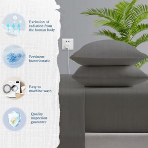 Taie d'oreiller brodée antibactérienne en coton et fibre d'argent conductrice, revitalisante et énergisante, pour usage hospitalier, domestique et hôtelier - Product Image 5