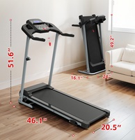 Tapis roulant électrique pliable robuste, capacité de 400 lb, avec inclinaison et main courante pour la remise en forme à domicile