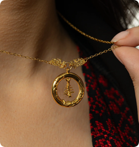 Inspire Jewelry Collana in Acciaio Inossidabile con Cedro del Libano, Gioielli Islamici alla Moda per Amanti della Patria, Nuovo Design Personalizzato, Vendita all'Ingrosso - Product Image 3
