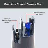 NADE GS4 0.0-14.0 pH 0-10.0 EC Laboratory Premium PH/EC/500ppm/700ppm/Temp 5-en-1 Combo Pen Tester for Horticultural