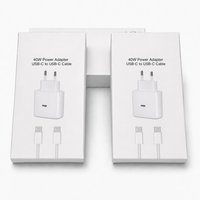 Adaptateur de chargeur mural portable 40W PD USB Type-C à charge rapide 60W pour 11-17 Pro Max Prise US EU UK