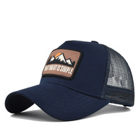 Topi Trucker kustom kanvas antilembap klasik terlaris topi Trucker jaring tambalan katun topi Trucker 112 untuk pria wanita