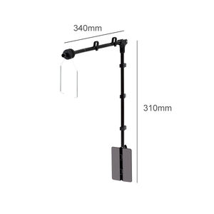 Support de lampe pour reptiles REPTIZOO en plastique et métal écologique noir, support réglable pour fixation suspendue pour terrarium - Product Image 3