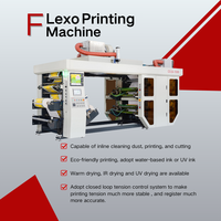 Mesin Cetak Flexo Otomatis 4 Warna Tipe Stack untuk Kemasan Kertas