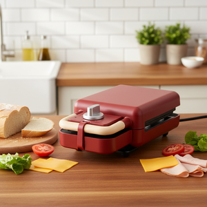 Mini gaufrier à sandwichs 5-en-1 avec <span class=keywords><strong>plaque</strong></span> amovible et minuterie jusqu'à 15 minutes, appareil <span class=keywords><strong>de</strong></span> cuisine pour sandwichs - Product Image 6
