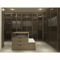Armoires blanches compactes modernes, vestiaire en bois avec tiroirs, dressing, autre organisation de rangement de placard