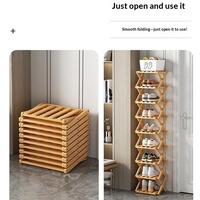 Support à chaussures en bambou personnalisé, multi-niveaux, pour rangement, en gros, directement de l'usine