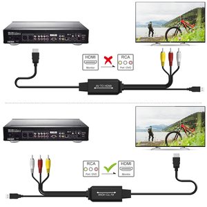 <span class=keywords><strong>Adaptador</strong></span> <span class=keywords><strong>HDMI</strong></span> <span class=keywords><strong>a</strong></span> AV 1080P, Convertidor <span class=keywords><strong>HDMI</strong></span> <span class=keywords><strong>a</strong></span> RCA CVBs para TV Stick, Roku, Android TV Box, Reproductor <span class=keywords><strong>de</strong></span> DVD, Compatible con PAL/NTSC, Negro - Product Image 2
