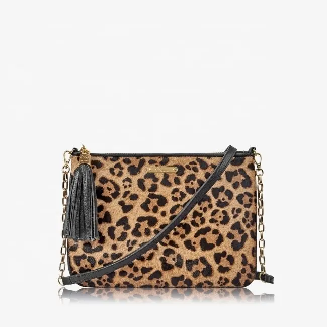 Commercio all'ingrosso fabbricazione ins popolare del leopardo borse di stile per le ragazze, mini borsa per la signora