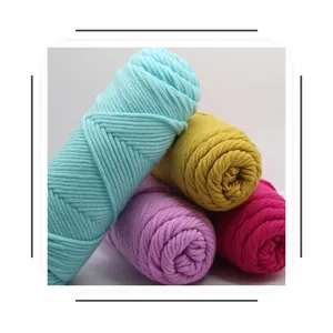 milk cotton yarn Made in china 50g roll 100g roll A grade milk cotton yarn for DIY doll scarf
