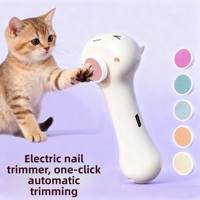 Nouvelle lime à ongles électrique transfrontalière pour animaux de compagnie et coupe-ongles automatique avec logo chat, recharge mobile pour manucure chat/chien
