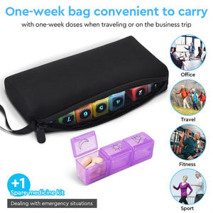 Estuche para pastillas de 30 días, organizador de medicamentos para medicamentos vitamínicos, estuche de transporte de viaje, botiquín de primeros auxilios, bolsa de viaje - Product Image 5