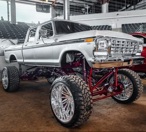 Đánh bóng sâu món ăn 24*12 24x14 8x170 8x180 6x5.5 8*6.5 giả mạo bánh xe off road xe bán tải giả mạo rim cho F150 Silverado Chevy - Product Image 2